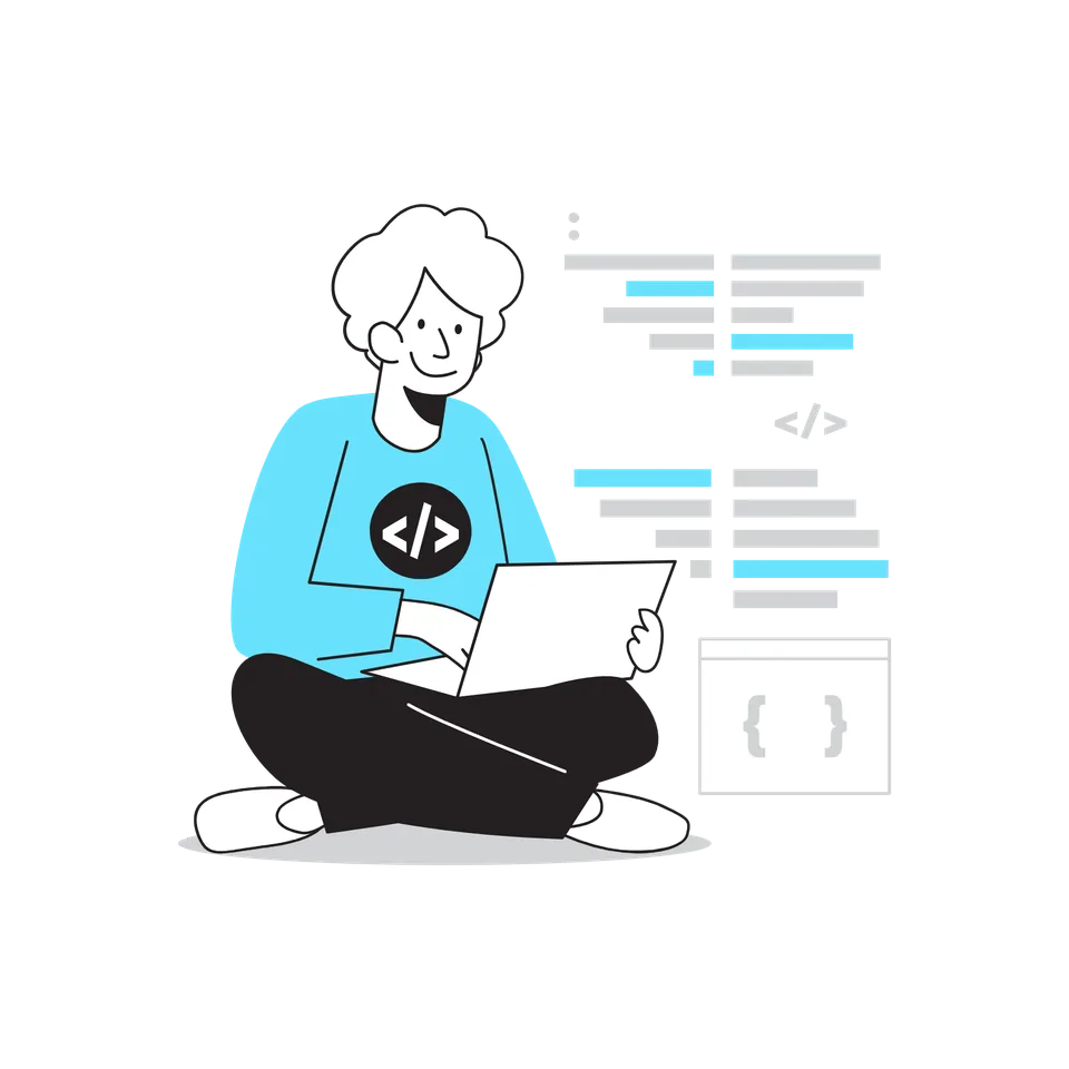 Entwickler am Laptop